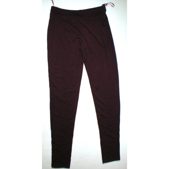 New NWT Designer Natori Dark Red Wine Pants Rayon Womens S Lounge Pajama PJ Tall - Picture 1 of 6